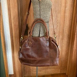 The Leather Store Brown Leather Weekender Bag